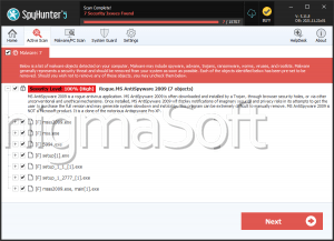 MS Antispyware 2009 captura de tela