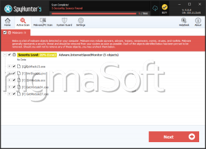 Adware.InternetSpeedMonitor captura de tela