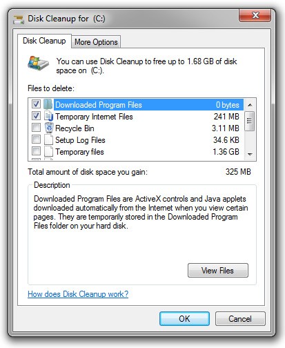 disk cleanup