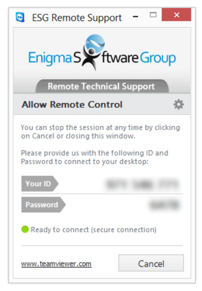 ES Remote Support屏幕截圖