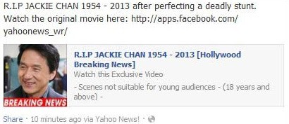 Is jackie chan alive