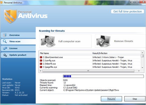 Personal Antivirus screenshot