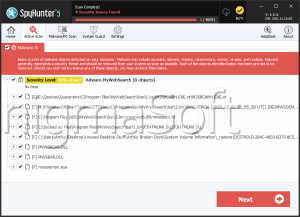 MyWebSearch screenshot