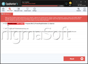 Program:Win32/PowerRegScheduler screenshot
