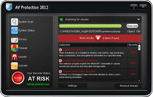 AV Protection 2012 screenshot