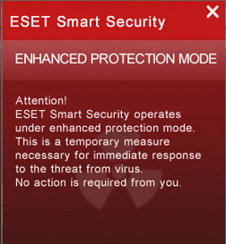 ESET Smart Security Enhanced Protection Mode screenshot