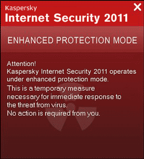 Kaspersky Internet Security 2011 Enhanced Protection... screenshot