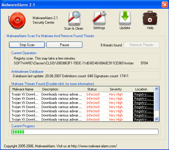 warning adware win32 malwarealarm