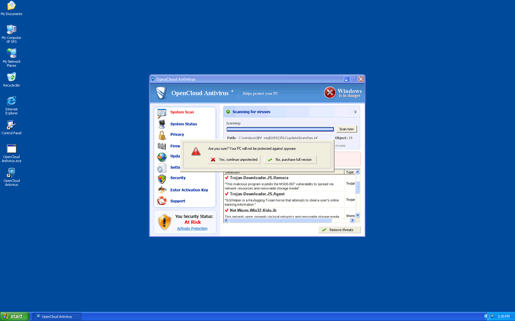 OpenCloud Antivirus captura de tela