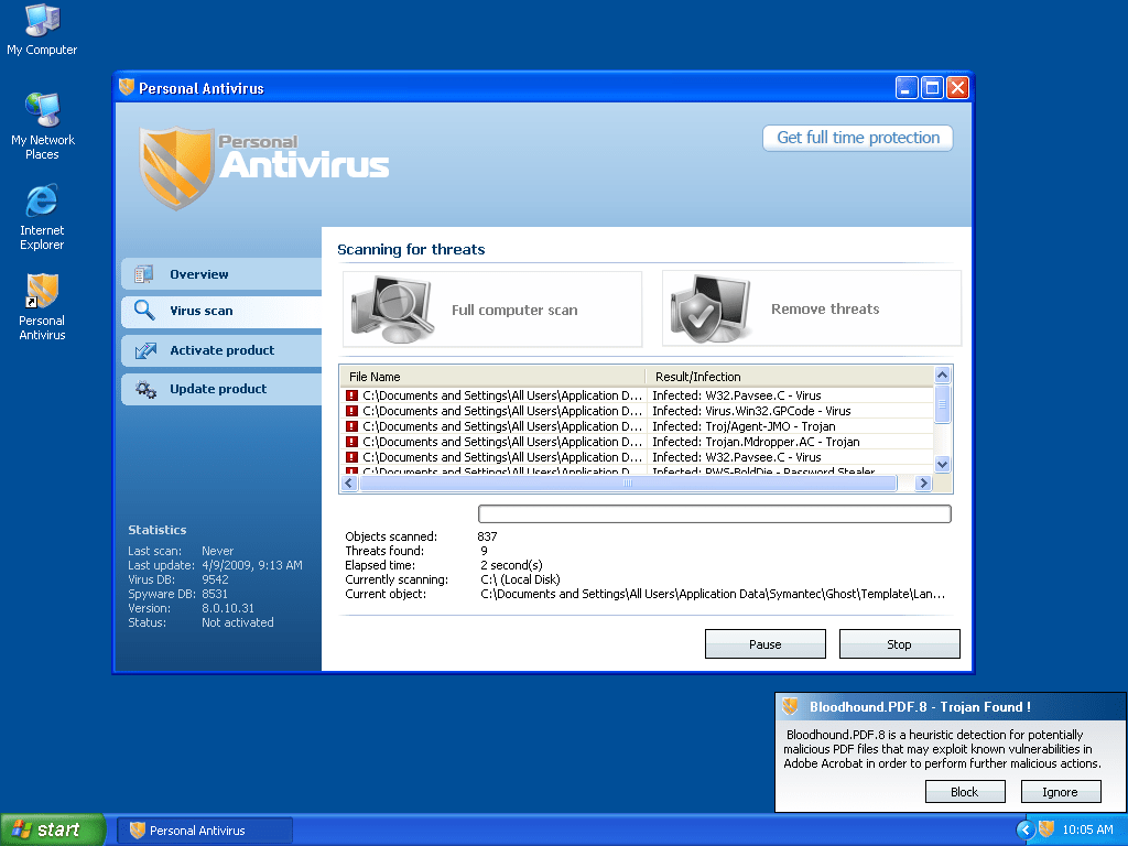Personal Antivirus captura de tela