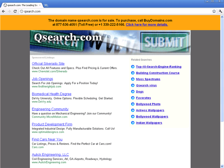 Qsearch.com screenshot