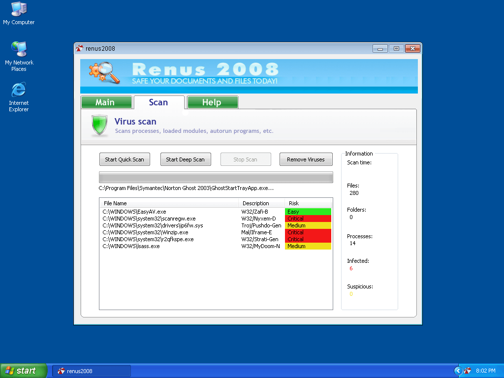 Renus 2008 screenshot