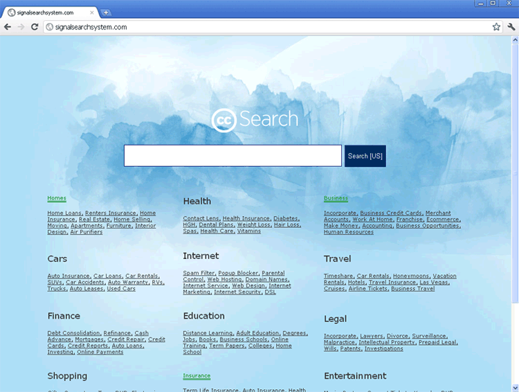 Signalsearchsystem.com captura de tela