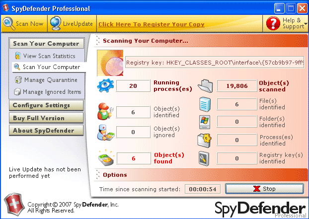 SpyDefender Pro captura de tela