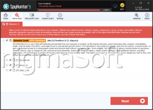 Win32/Dorkbot.D screenshot