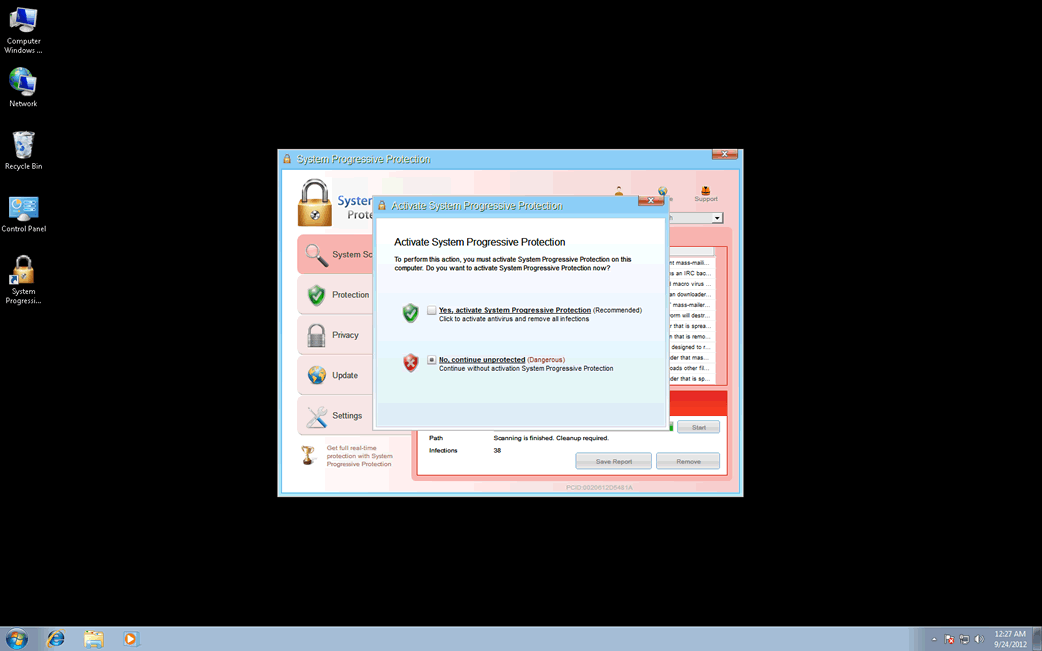 System Progressive Protection screenshot