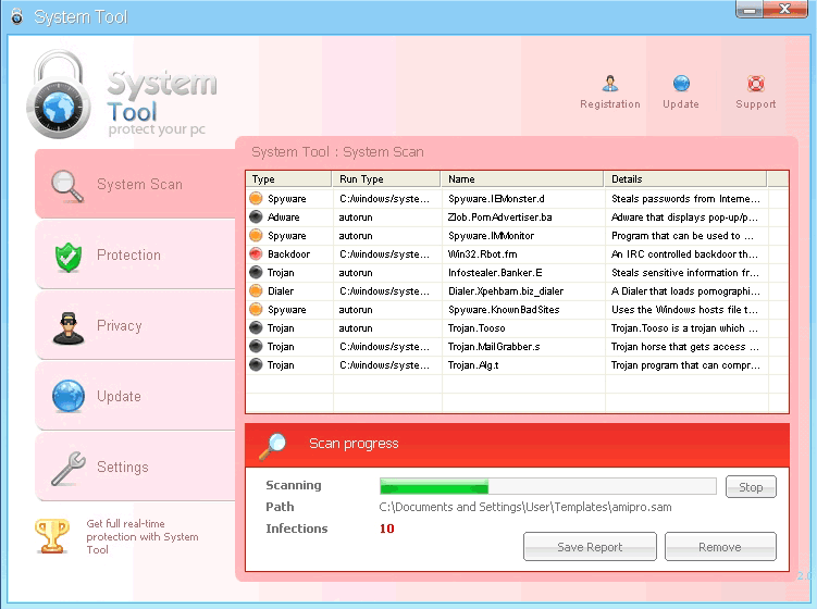 System Tool 2011 captura de pantalla