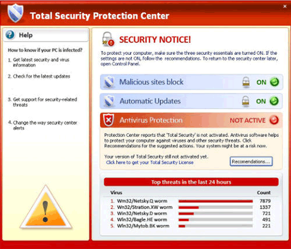 Total Security Protection Center screenshot