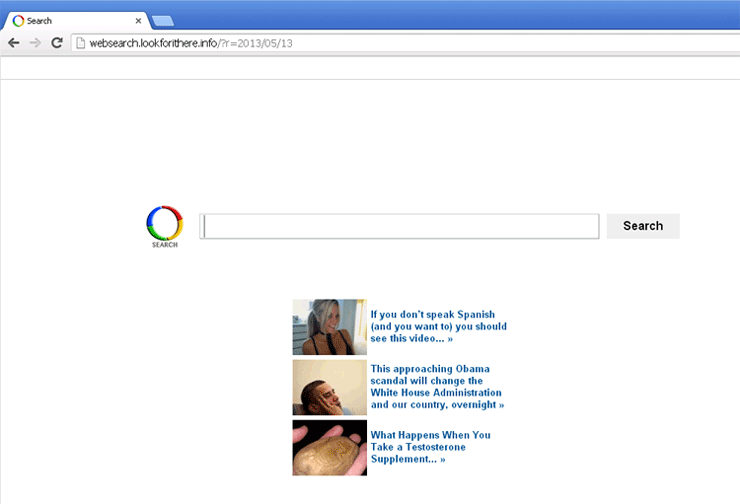 Websearch.lookforithere.info screenshot