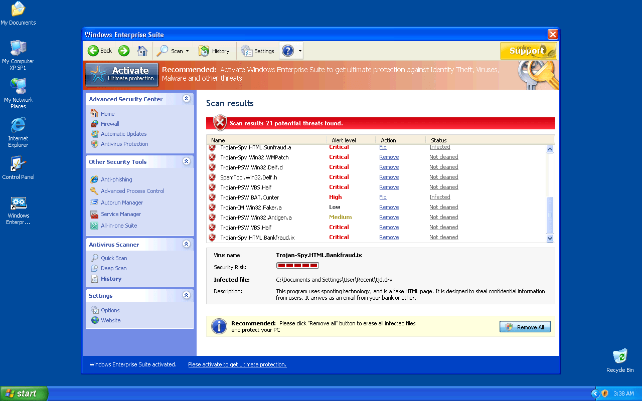 Windows Enterprise Suite screenshot