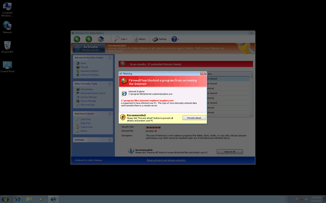 Windows Pro Safety Release captura de tela