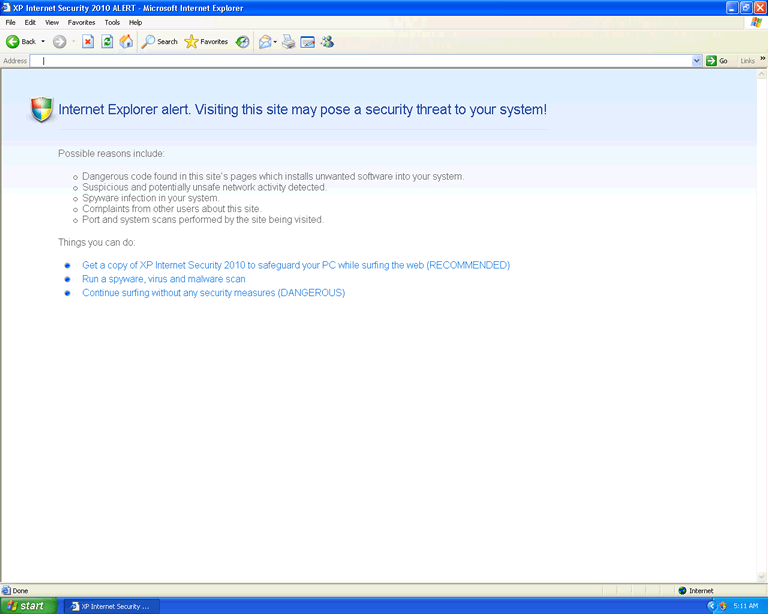 XP Internet Security 2010 captura de pantalla