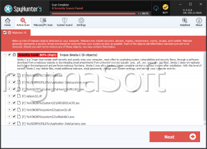 Trojan.Simda.gen!A screenshot