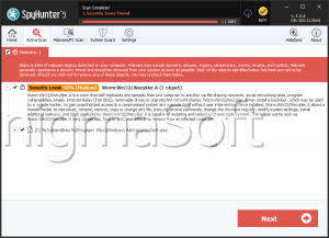 Worm:Win32/Wecykler.A screenshot