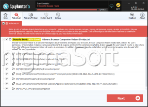 Adware.Browser Companion Helper screenshot