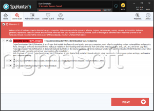 TrojanDownloader:Win32/Tinbanker.A screenshot