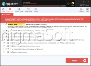 SoccerInferno Toolbar screenshot