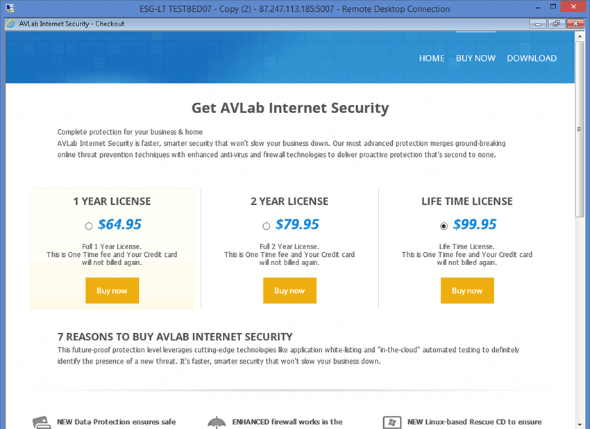 Avlab Internet Security XP/Vista/Win 7/Win 8... captura de tela