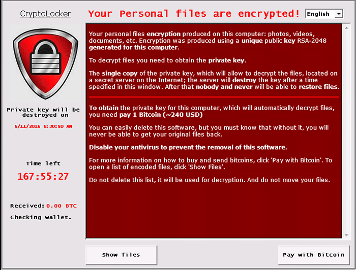 crypto locker ransomware