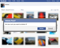 álbum de fotos do facebook excluir bug corrigido