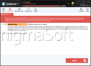 Backdoor:Win32/Noancooe screenshot