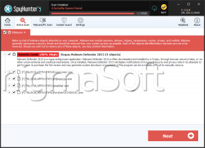 Malware Defender 2015 captura de tela