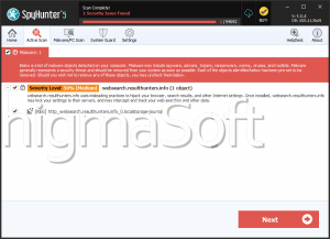 Websearch.resulthunters.info screenshot