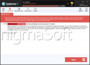 'Bitcoinrush@imail.com' Ransomware screenshot