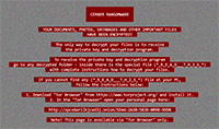 Captura de tela do Cerber Ransomware