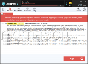 Adware.Free Driver Scout screenshot