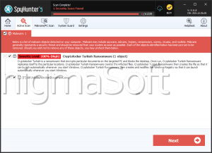 Cryptolocker Turkish Ransomware screenshot