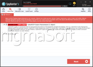 CyberSCCP Cryptor Ransomware screenshot
