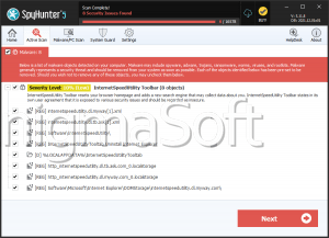 InternetSpeedUtility Toolbar screenshot