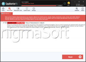 Petya.A Ransomware screenshot