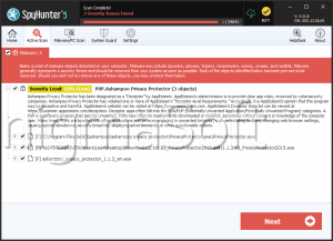 PUP.Ashampoo Privacy Protector screenshot
