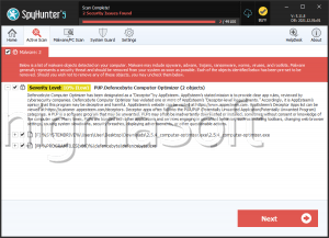 PUP.Defencebyte Computer Optimizer screenshot