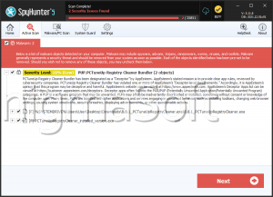 PUP.PCTuneUp Registry Cleaner Bundler screenshot