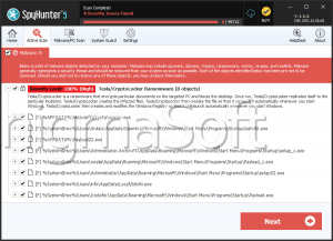 Tesla/CryptoLocker Ransomware screenshot