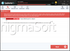 Trojan.Delfsnif.gen!I screenshot