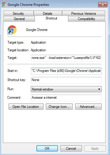 Grandoreiro fake browser extension